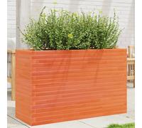 Garden Planter Wax Brown 110x40x68.5 cm Solid Wood Pine Berkfield Home Brown One Size