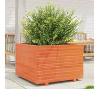 Garden Planter Wax Brown 70x70x49.5 cm Solid Wood Pine