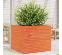 Garden Planter Wax Brown 80x80x68.5 cm Solid Wood Pine