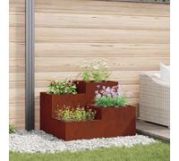 vidaXL Garden Planter Rusty 100 X 100 X 60cm Weathering Steel, Brown