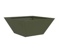 vidaXL Garden Planter Black 35 x 35 x 15 cm Cold-rolled Steel