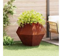 Garden Planter Weathering Steel Rectangular 100x100x80 cm Heavy Duty Outdoor XL