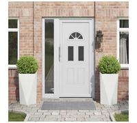 vidaXL Planter 2 pcs White 40 x 40 x 75 cm Steel