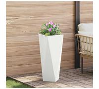 vidaXL Planter White 30 x 30 x 75 cm Steel