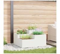 Garden Planter Metal Outdoor Decor for Gardens Rectangular Modern vidaXL