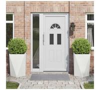 vidaXL Planter 2 pcs White 50 x 50 x 75 cm Steel
