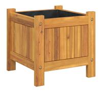 Garden Planter with Liner Outdoor Flower Pot Box Solid Wood Acacia vidaXL