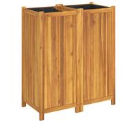 vidaXL Garden Planter with Liner 84x42x100 cm Solid Wood Acacia