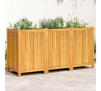 vidaXL Garden Planter with Liner 150x50x75 cm Solid Wood Acacia, Brown