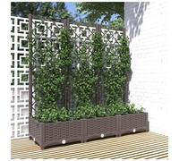 Garden Planter with Trellis PP Outdoor Raised Bed Flower Pot Planter vidaXL