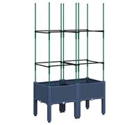 Garden Planter with Trellis Patio Flower Pot Outdoor Planter Box PP vidaXL