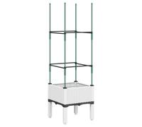 Garden Planter with Trellis Patio Flower Pot Outdoor Planter Box PP vidaXL