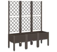Garden Planter with Trellis Patio Flower Pot Outdoor Planter Box PP vidaXL