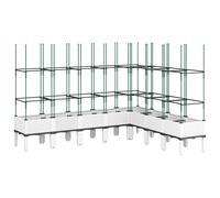 Garden Planter with Trellis Patio Flower Pot Outdoor Planter Box PP vidaXL