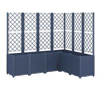 Garden Planter with Trellis Patio Flower Pot Outdoor Planter Box PP vidaXL