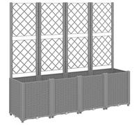 Garden Planter with Trellis Patio Flower Pot Outdoor Planter Box PP vidaXL