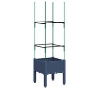 Garden Planter with Trellis Patio Flower Pot Outdoor Planter Box PP vidaXL