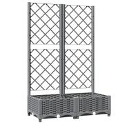 Garden Planter with Trellis PP Outdoor Raised Bed Flower Pot Planter vidaXL