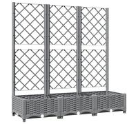 Garden Planter with Trellis PP Outdoor Raised Bed Flower Pot Planter vidaXL