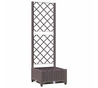 Garden Planter with Trellis PP Outdoor Raised Bed Flower Pot Planter vidaXL