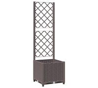 Garden Planter with Trellis PP Outdoor Raised Bed Flower Pot Planter vidaXL