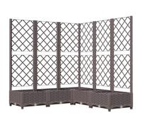 Garden Planter with Trellis PP Outdoor Raised Bed Flower Pot Planter vidaXL