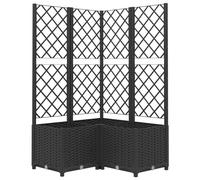 Garden Planter with Trellis PP Raised Plant Box Outdoor Climbing Flower Bed