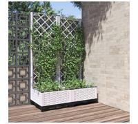 vidaXL Garden Planter White 80 x 40 x 121.5 cm