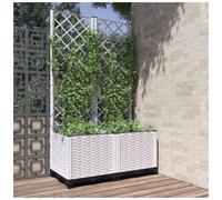 vidaXL Garden Planter White 80 x 40 x 136 cm