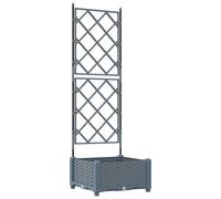 vidaXL Garden Planters Black Plastic 120 x 40 x 143 cm Durable, Black