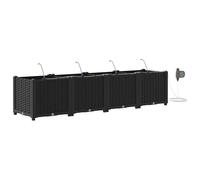 Garden Planter with Wheel PP Outdoor Large Floor Modern Polypropylene vidaXL