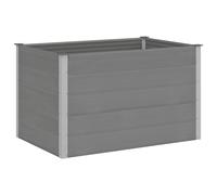 Garden Planter WPC Grey Outdoor Lawn Flower Pot Raised Bed Multi Sizes vidaXL