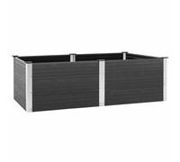 Garden Planter WPC Grey Outdoor Lawn Flower Pot Raised Bed Multi Sizes vidaXL