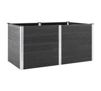 Garden Planter WPC Grey Outdoor Lawn Flower Pot Raised Bed Multi Sizes vidaXL