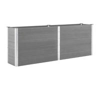 Garden Planter WPC Grey Outdoor Lawn Flower Pot Raised Bed Multi Sizes vidaXL