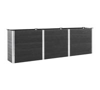 (300 x 50 x 91 cm) vidaXL Garden Raised Bed Outdoor Plant Pot Flower Box Planter Box WPC Grey