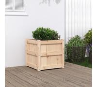 vidaXL Garden Planters 2 pcs Wax Brown Solid Wood Pine