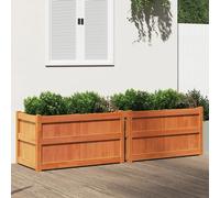 Garden Planters 2 pcs Wax Brown Solid Wood Pine