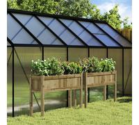 vidaXL Garden Planters 2 pcs with Legs Solid Wood Pine