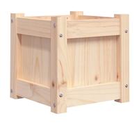vidaXL Garden Planter Wax Brown 31x31x31 cm Solid Wood Pine