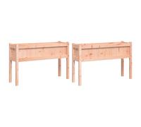 Garden Planters with Legs Patio Flower Pot Plant Pot Solid Wood Pine vidaXL