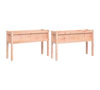 Garden Planters with Legs Patio Flower Pot Plant Pot Solid Wood Pine vidaXL