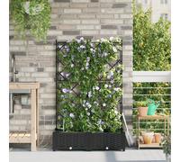 Garden Planters with Water Irrigation System 2 pcs Black Berkfield Home Black One Size