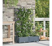 Garden Planters with Water Irrigation System 2 pcs Light Grey Berkfield Home Multi One Size