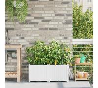 Garden Planters with Water Irrigation System 2 pcs White Berkfield Home White One Size