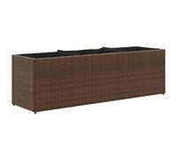 Garden Planters with Wheels Outdoor Flower Pot Plant Pot Poly Rattan vidaXL