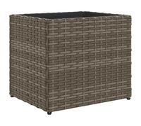 Garden Planters with Wheels Outdoor Flower Pot Plant Pot Poly Rattan vidaXL