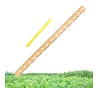 Garden Planting Ruler - Wooden Plant Ruler, Gardening Seed Tool | Seed Planter Tool with Dibber & Transplanting Tong, Ideal for Home Gardens, Large Vegetable Plots, and Professional Gardening Endeavor