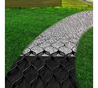 Garden Plastic Grid Mat Stabilizer for Driveway Pathway Patio Parking Gravel Grid Ground Reinforcement Mesh 2m x 6mDurable Support for Pathways & Landscapes