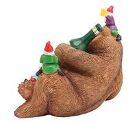 Garden Plot Björn Gnome Statue Patio Statue 19 * 16 * 14 Garden State Drunk Brown Bear and 5 Plots Decor Patio Landscape Harts Ornament